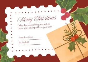 Red Green Illustrated Merry Christmas Greeting Card.webp